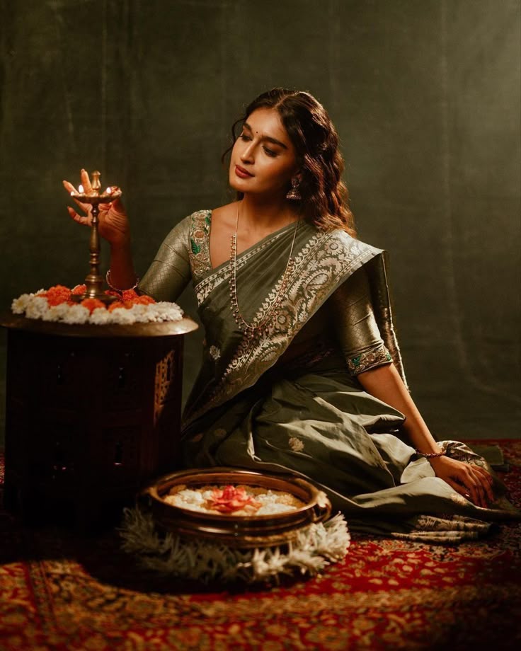 Pooja & Ritual occasion collection showcasing traditional Indian sarees